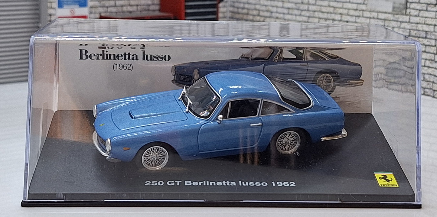 Ferrari 250 GT Berlinetta lusso 1962 Blue 1:43 Scale Model Cased