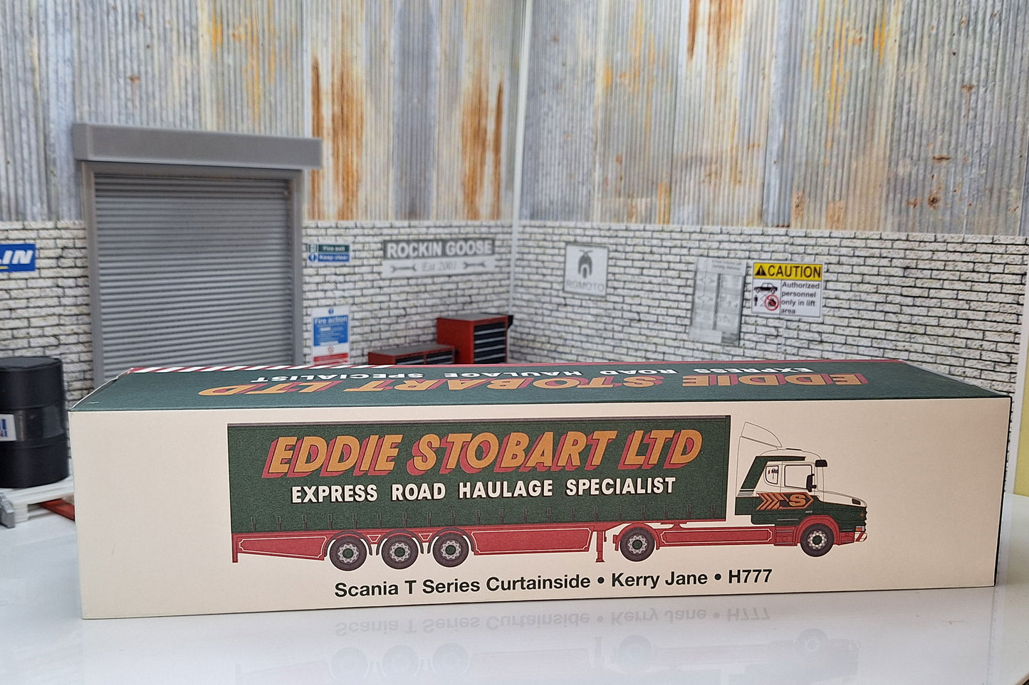 Scania T Series Curtainside Trailer - Kerry Jane - Eddie Stobart Truck 1:76 Scale Model
