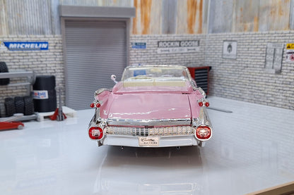 1959 CADILLAC ELDORADO BIARRITZ - Pink  1:18 Scale Model Car Deluxe Range