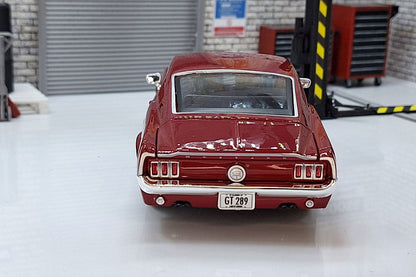 1967 FORD MUSTANG GT Red 1:24 Scale Car