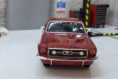 1967 FORD MUSTANG GT Red 1:24 Scale Car