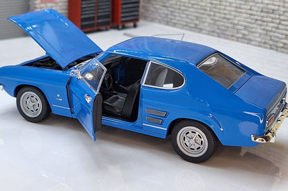 Ford Capri, Blue, 1969 1:24 Scale Car Model