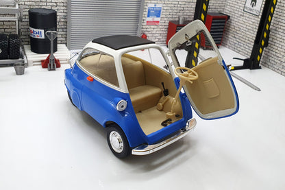 BMW Isetta Blue  Bubble Car Blue 1:18 Scale Car Model