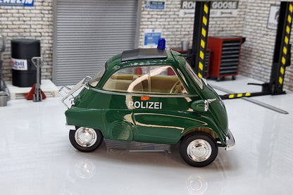 Polizei BMW Isetta  Green Bubble Car 1:18 Scale Car Model