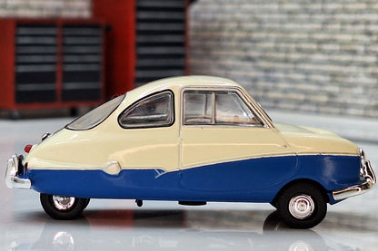 Bambi Microcoupe Blue/White 1:43 Fuldamobil