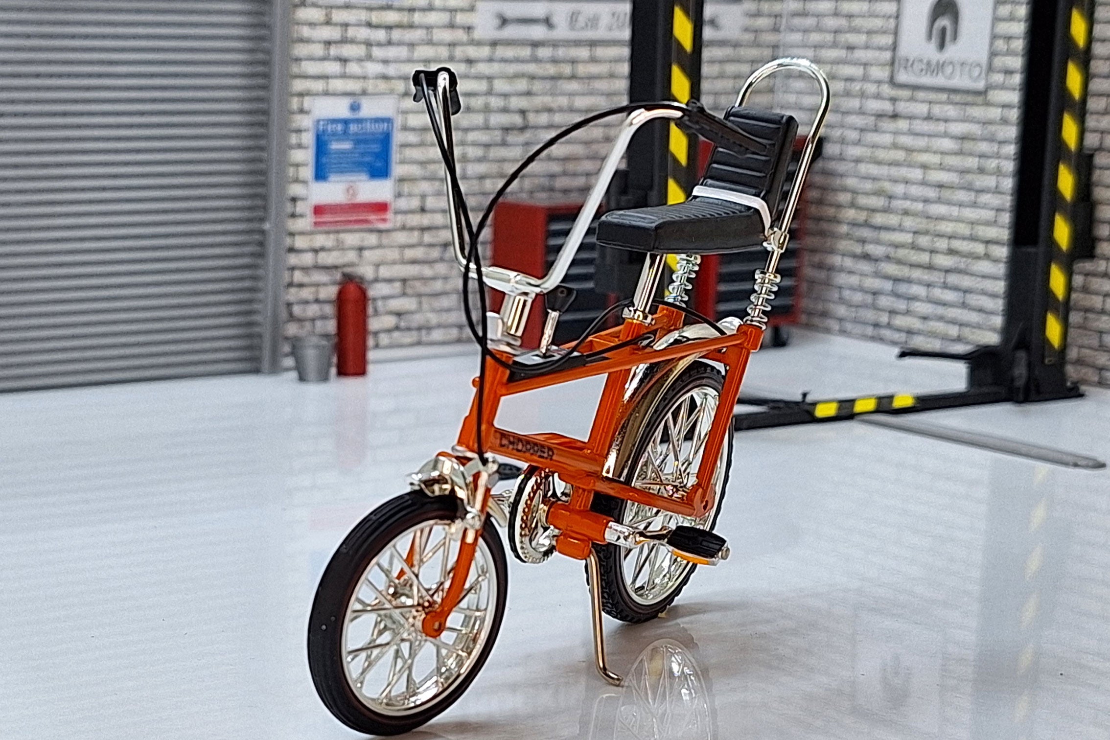 Orange chopper bicycle online