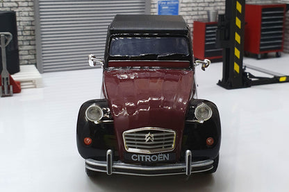 Citroen Charleston 2CV 1982 - Burgundy/Black 1:24 Scale