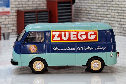 Fiat 1100 T Transporter 1961 'Zuegg' Turquoise/BlueVan 1:43 Scale Model Cased