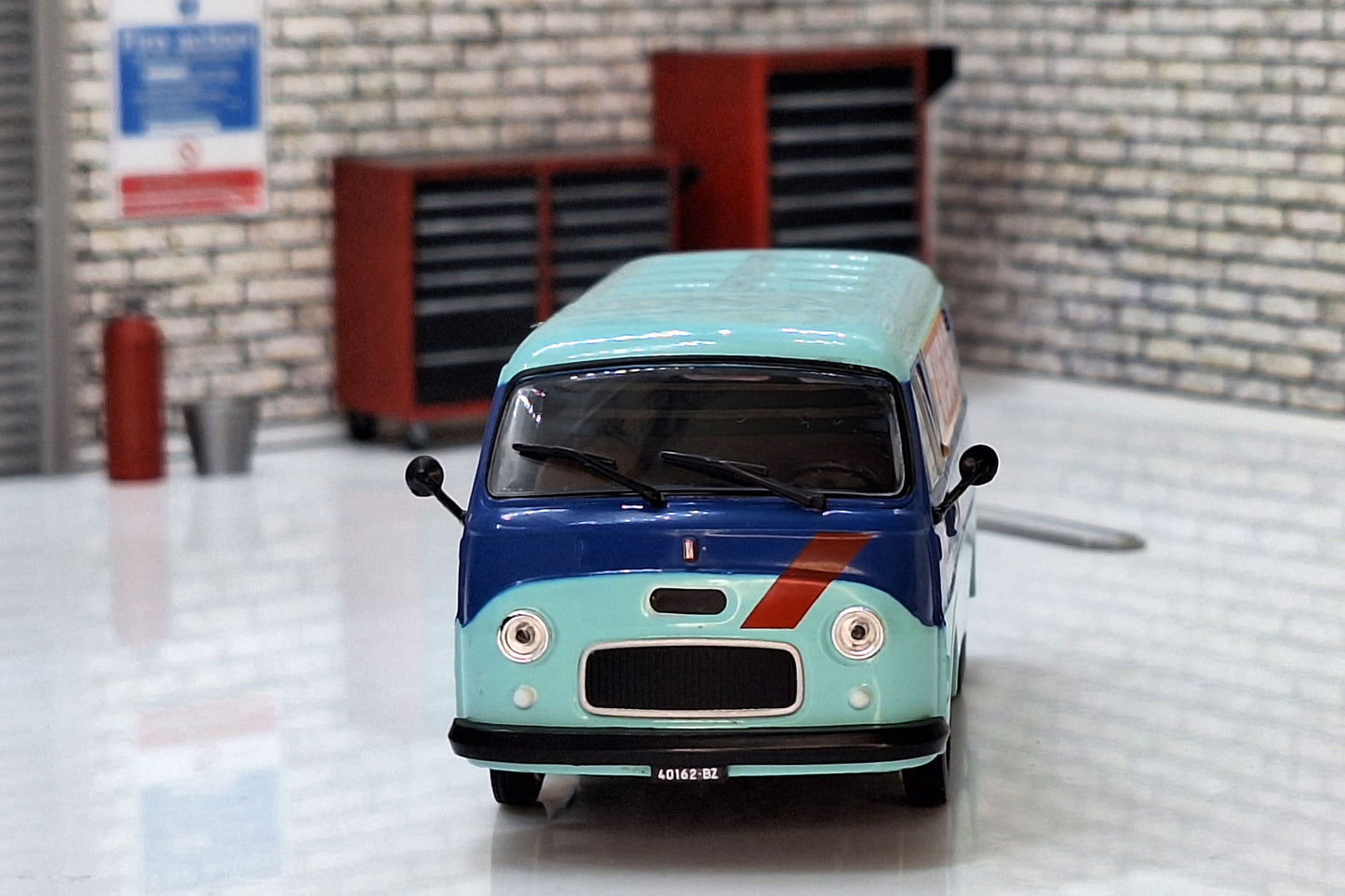 Fiat 1100 T Transporter 1961 'Zuegg' Turquoise/BlueVan 1:43 Scale Model Cased