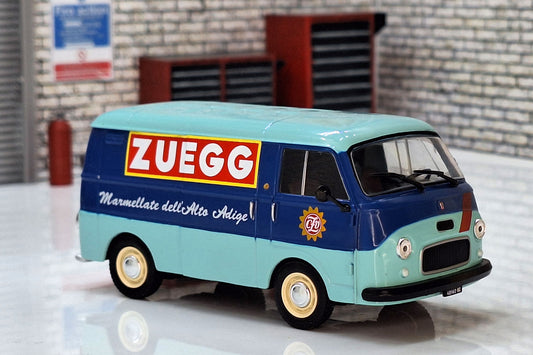 Fiat 1100 T Transporter 1961 'Zuegg' Turquoise/BlueVan 1:43 Scale Model Cased