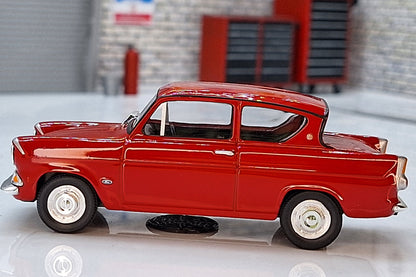 Ford Anglia 105E Saloon - Monaco Red 1:43 Scale