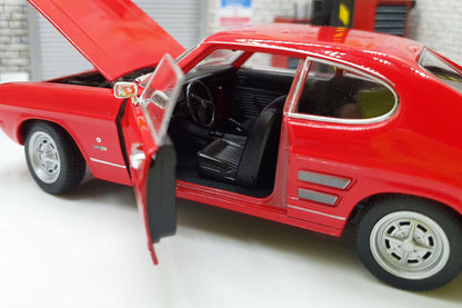 Ford Capri, red, 1969 1:24 Scale Car Model