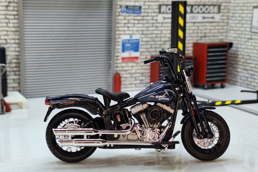 Harley Davidson FLSTSB Cross Bones2008 Blue 1:18 Scale