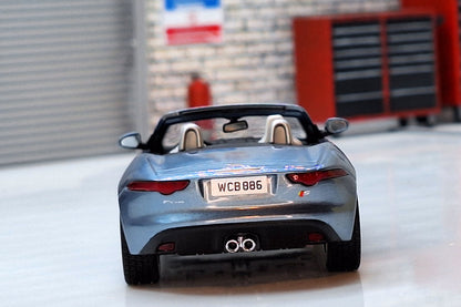 Jaguar F-Type - V8 S Convertible - Grey 1:43 Scale Car Cased