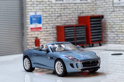 Jaguar F-Type - V8 S Convertible - Grey 1:43 Scale Car Cased