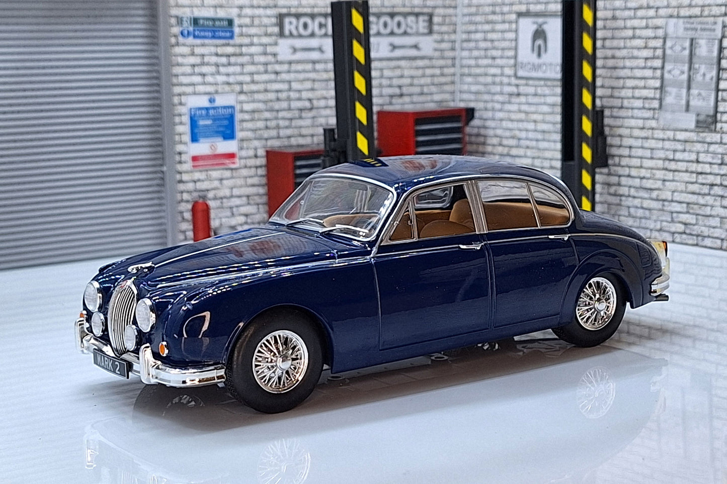 Jaguar MK II Dark Blue 1960 1:24 Scale Car by Whitebox