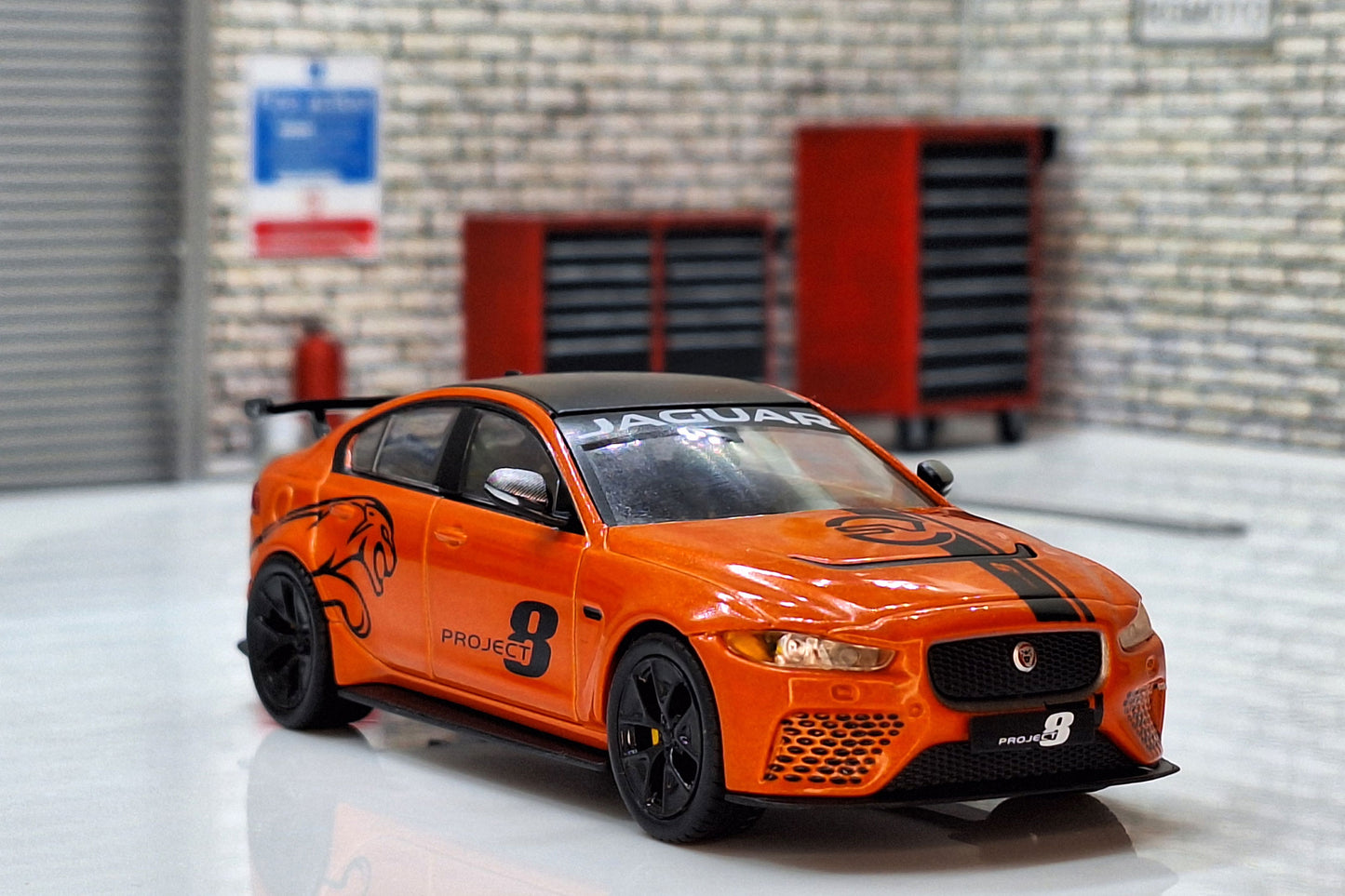 Jaguar XE SV Project 8 2017 Cased 1:43 Scale Supercar