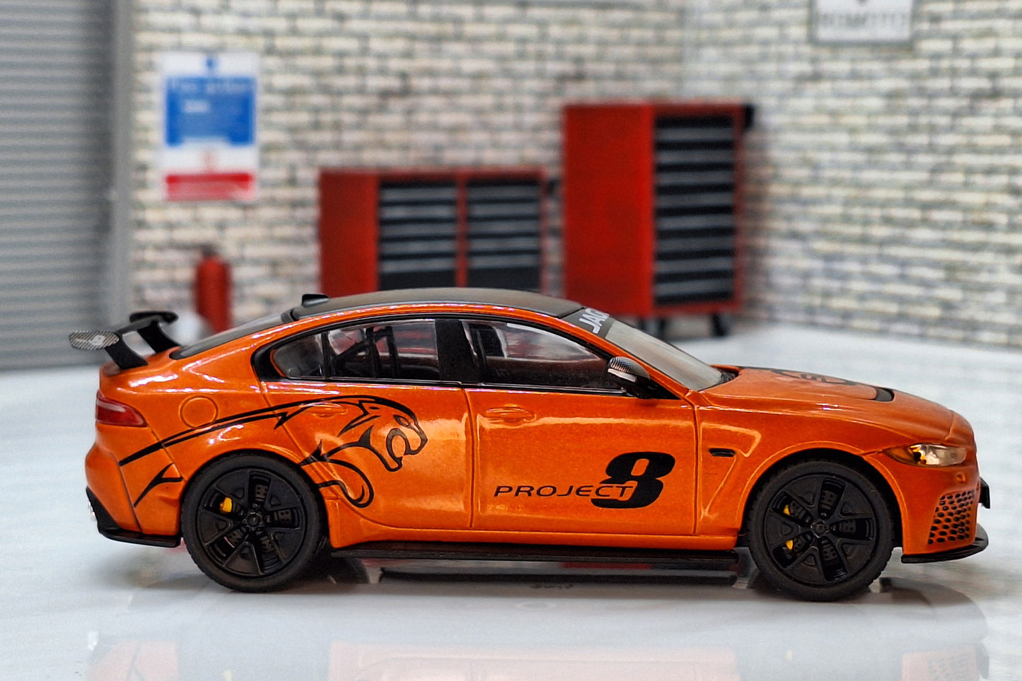 Jaguar XE SV Project 8 2017 Cased 1:43 Scale Supercar