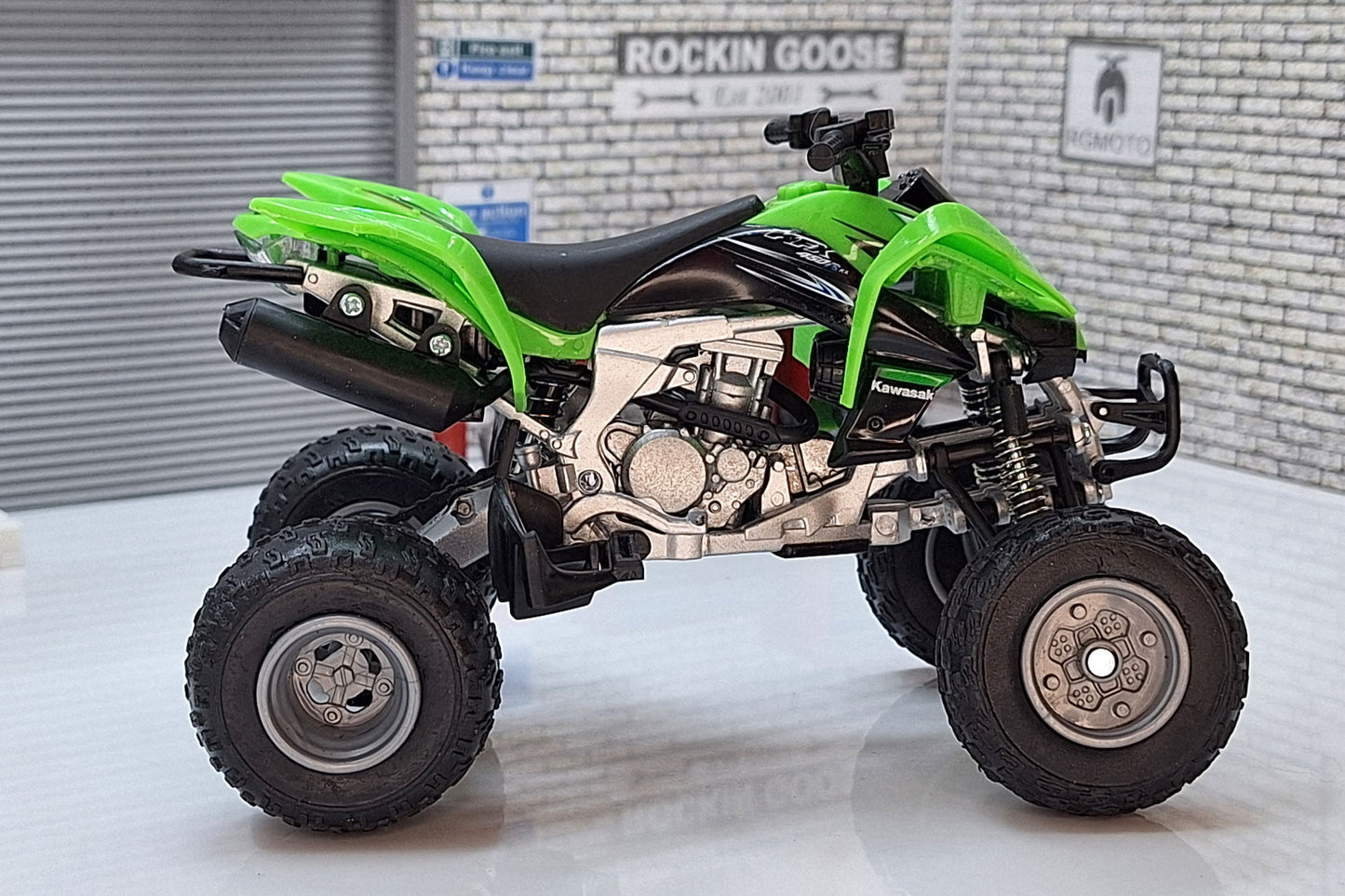 Kawasaki KFX 450 R Green Quad Bike 1:12 Scale