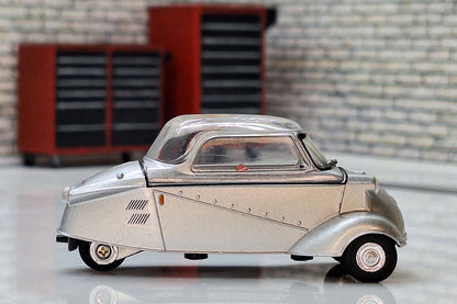 Messerschmitt KR200 Bubble Car Silver 1:43 Scale