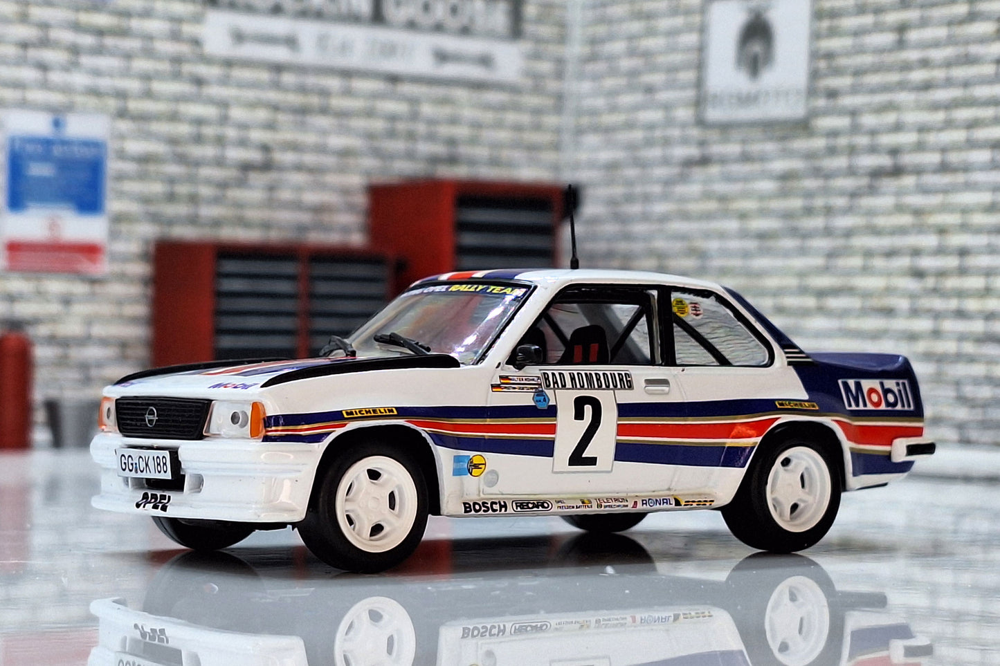 1:43 Scale Model Opel Ascona 400 - Rohrl #2   -  IXO Rally Car