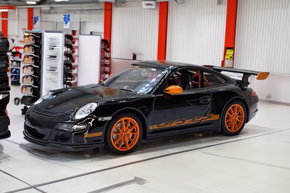 PORSCHE 911 GT3 RS (997) Black Orange  1:24 Scale Car Model