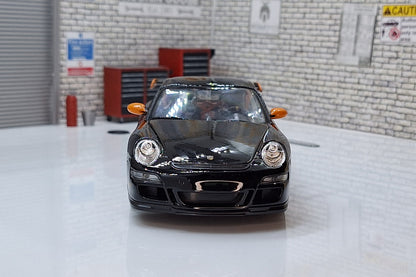 PORSCHE 911 GT3 RS (997) Black Orange  1:24 Scale Car Model