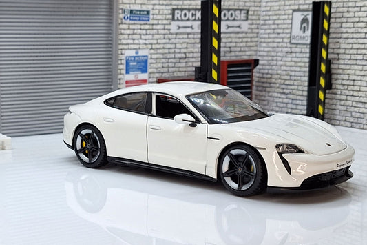 Porsche Taycan - White 1:24 Scale Car Model