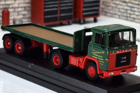 Scania 110  Flatbed Trailer Eddie Stobart Truck 1:76 Scale Model