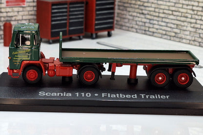 Scania 110  Flatbed Trailer Eddie Stobart Truck 1:76 Scale Model