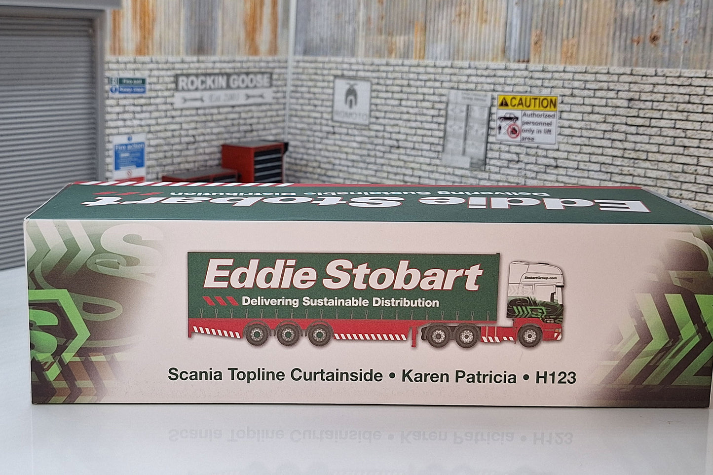 Scania Topline Curtainside - Karen Patricia - H123 -  Eddie Stobart Truck 1:76 Scale Model