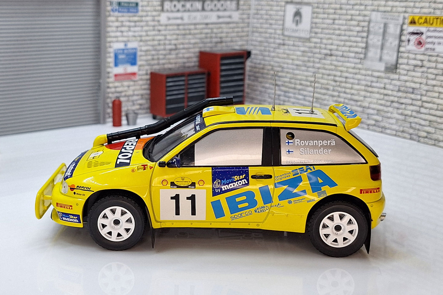 Seat Ibiza  (1998) Harri Rovanpera - Voitto Silander - 1:24th Rally 1:24 Scale