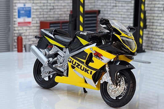 Suzuki GSX-R600 1:18 Scale Motorcycle Yellow/black