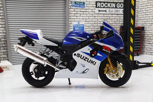 Suzuki GSX-R750, blue/white 1:18 Scale Motorcycle