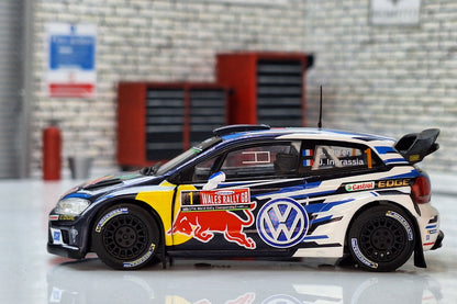 1:43 Scale Model  VW Polo R WRC Rally - Ogier #1 - Wales 2016 Rally Collection -  IXO