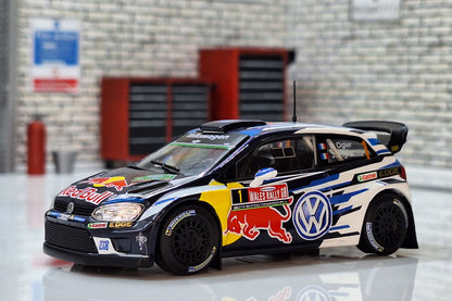 1:43 Scale Model  VW Polo R WRC Rally - Ogier #1 - Wales 2016 Rally Collection -  IXO