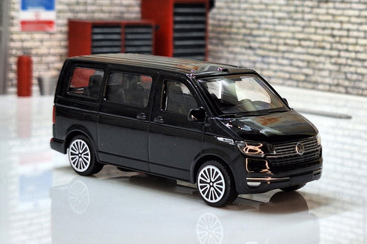 VW T6.1 BUS 2020 Black 1:43 Scale Camper Van Street Fire