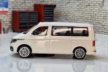 VW T6.1 BUS 2020 White 1:43 Scale Camper Van Street Fire