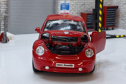 Modern  VW VOLKSWAGEN BEETLE - Red 1:24 Scale