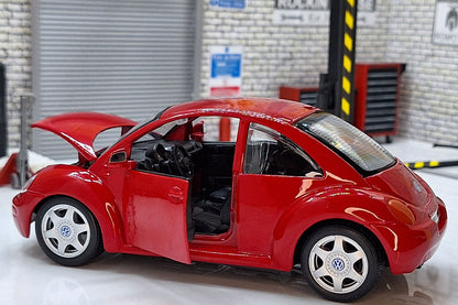 Modern  VW VOLKSWAGEN BEETLE - Red 1:24 Scale