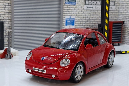 Modern  VW VOLKSWAGEN BEETLE - Red 1:24 Scale