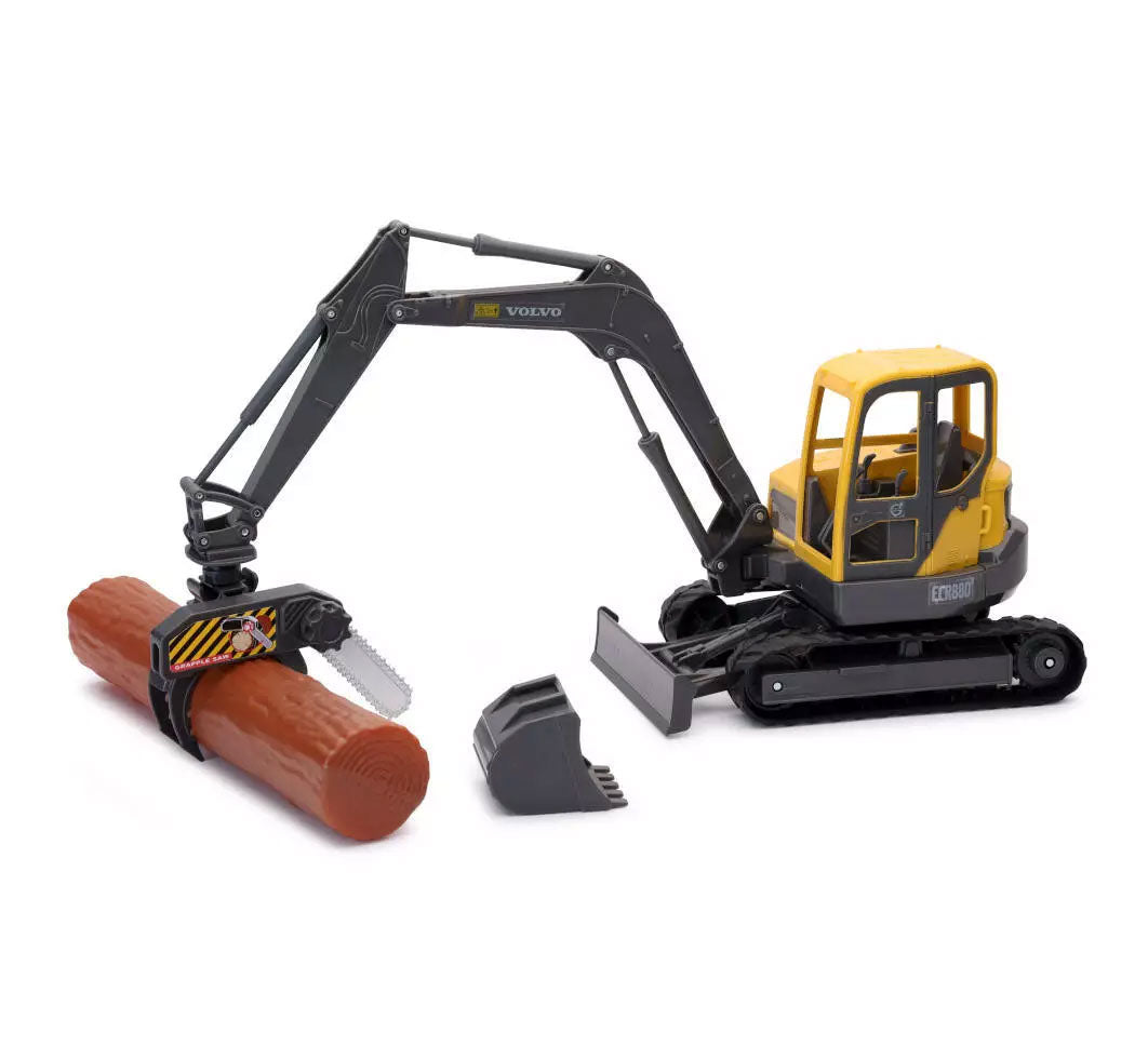 Volvo ECR88D Excavator inc Interchangable Parts 1:18 Scale (Plastic)