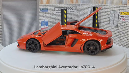 Lamborghini Aventador LP700-4 Deep Orange 1:24 Scale