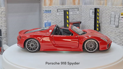Porsche 918 Spyder - Red 1:24 Scale Car Model