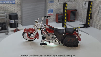 Harley Davidson FLSTS Heritage Springer 1999 Red  1:18 Scale Model