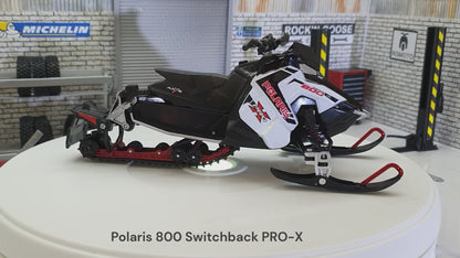 Polaris 800 Switchback PRO-X White/Black 1:16 Scale Snowmobile