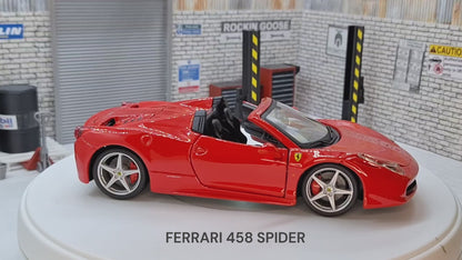 FERRARI 458 SPIDER 1:24 Scale Car Model