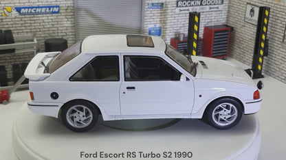 Ford Escort RS Turbo S2, White 1990 1:18 Scale Car Model MCG Deluxe Series