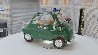 Polizei BMW Isetta  Green Bubble Car 1:18 Scale Car Model