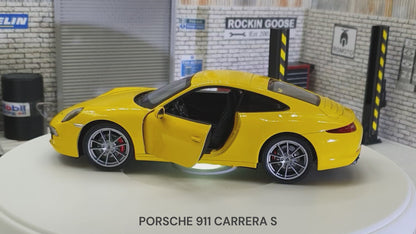 Porsche 911 Carrera S (991) - Yellow  1:24 Scale